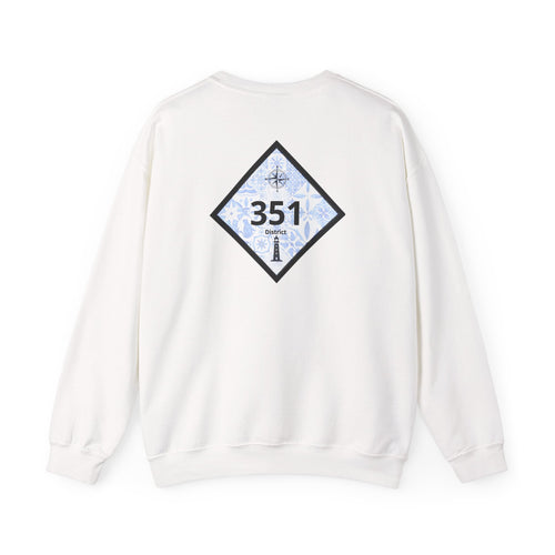 Diamond 351 Logo Crewneck Sweatshirt | Snowflake Pattern